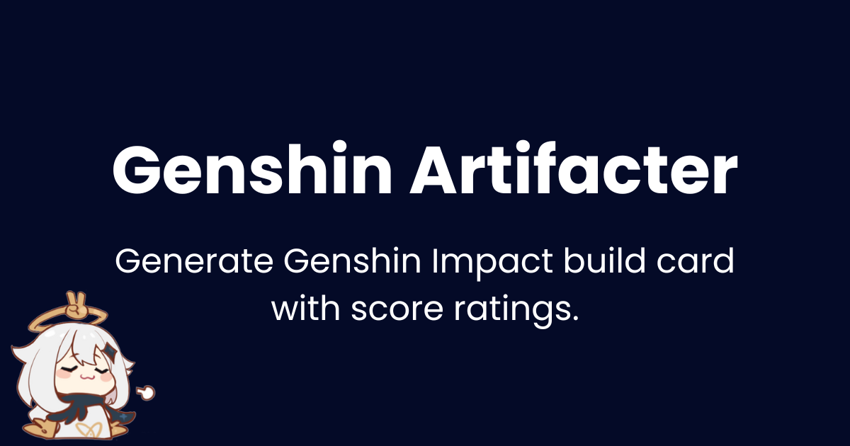 Genshin Artifacter | Generate Build Cards For Genshin Impact